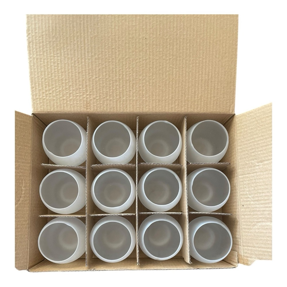 Eastland Glass Petite Hurricane Votive‎ Holder Frosted Set Of 12